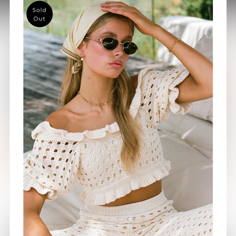 COPY - NWT Sabo Skirt Kaylin Knit Top Cream Sz M